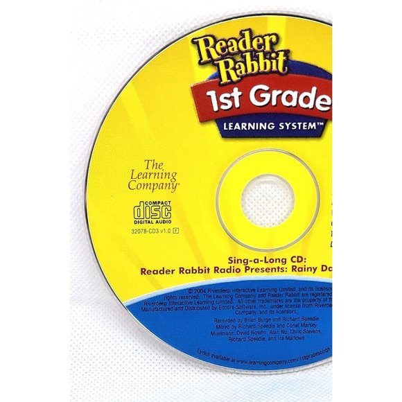 Reader Rabbit 1st Grade Learning System Sing Along CD Children No Scratches - Picture 3 of 6